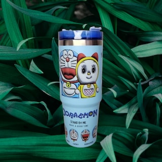 Foto 2 | Termo Doraemon De Acero Inoxidable 30 Onzas Con Popote