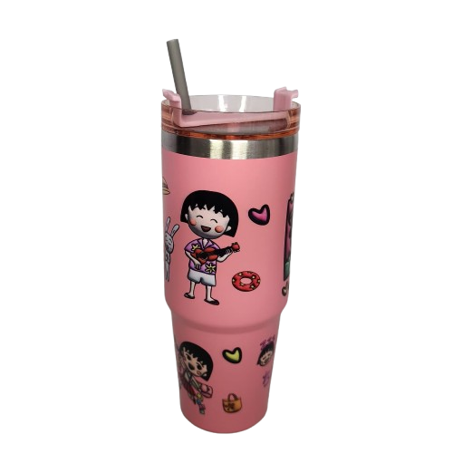 Foto 1 | Termo Sakura Momoko De Acero Inoxidable 30 Onzas Con Popote