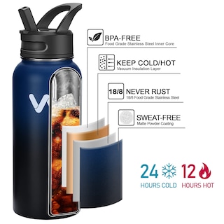 Foto 2 | Botella De Agua Werewolves Con Aislamiento De Acero Inoxidable De 1,2 L, Color Azul - Venta Internacional.