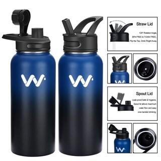Foto 5 | Botella De Agua Werewolves Con Aislamiento De Acero Inoxidable De 1,2 L, Color Azul - Venta Internacional.