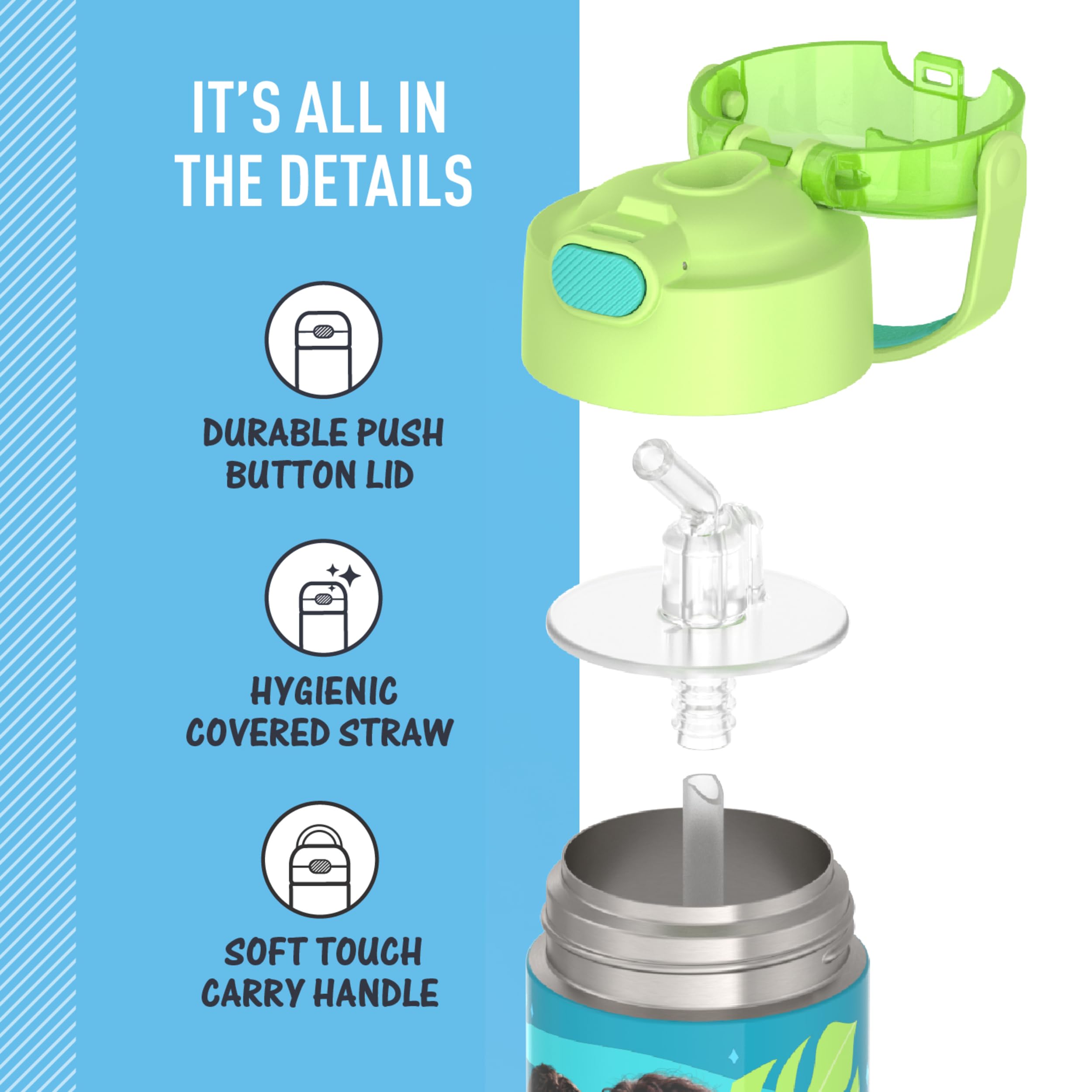 Foto 5 pulgar | Botella De Agua Thermos Funtainer Kids De Acero Inoxidable De 350 Ml - Venta Internacional.