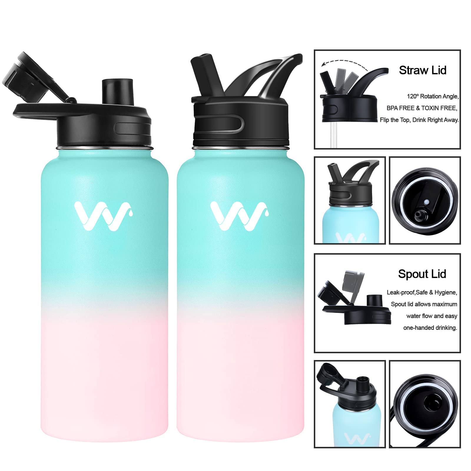 Foto 6 pulgar | Botella De Agua Werewolves Con Aislamiento De Acero Inoxidable De 710 Ml - Venta Internacional.