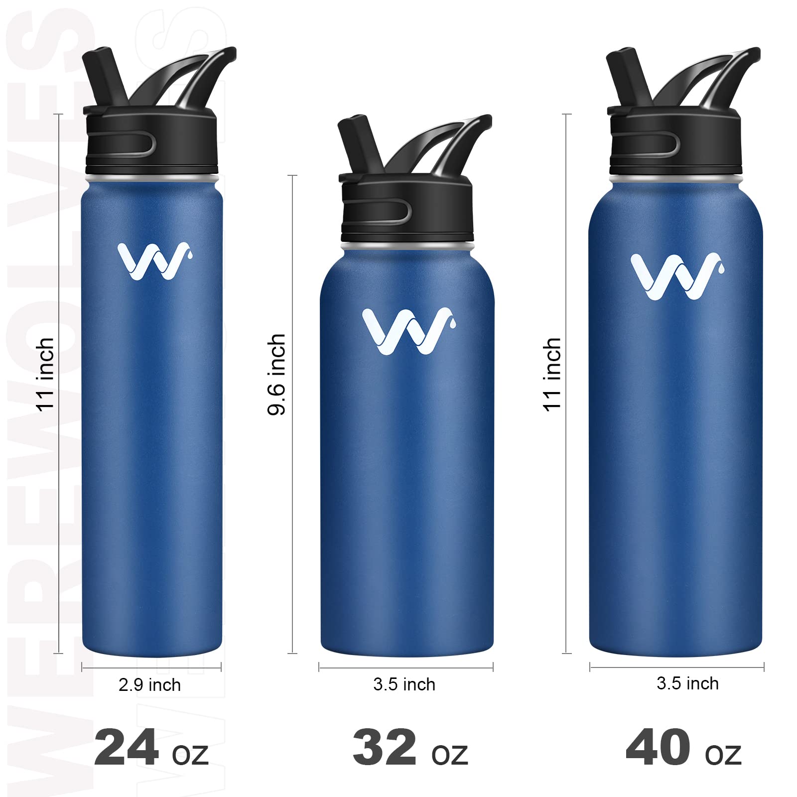 Foto 4 pulgar | Botella De Agua Werewolves Con Aislamiento De Acero Inoxidable De 710 Ml - Venta Internacional.