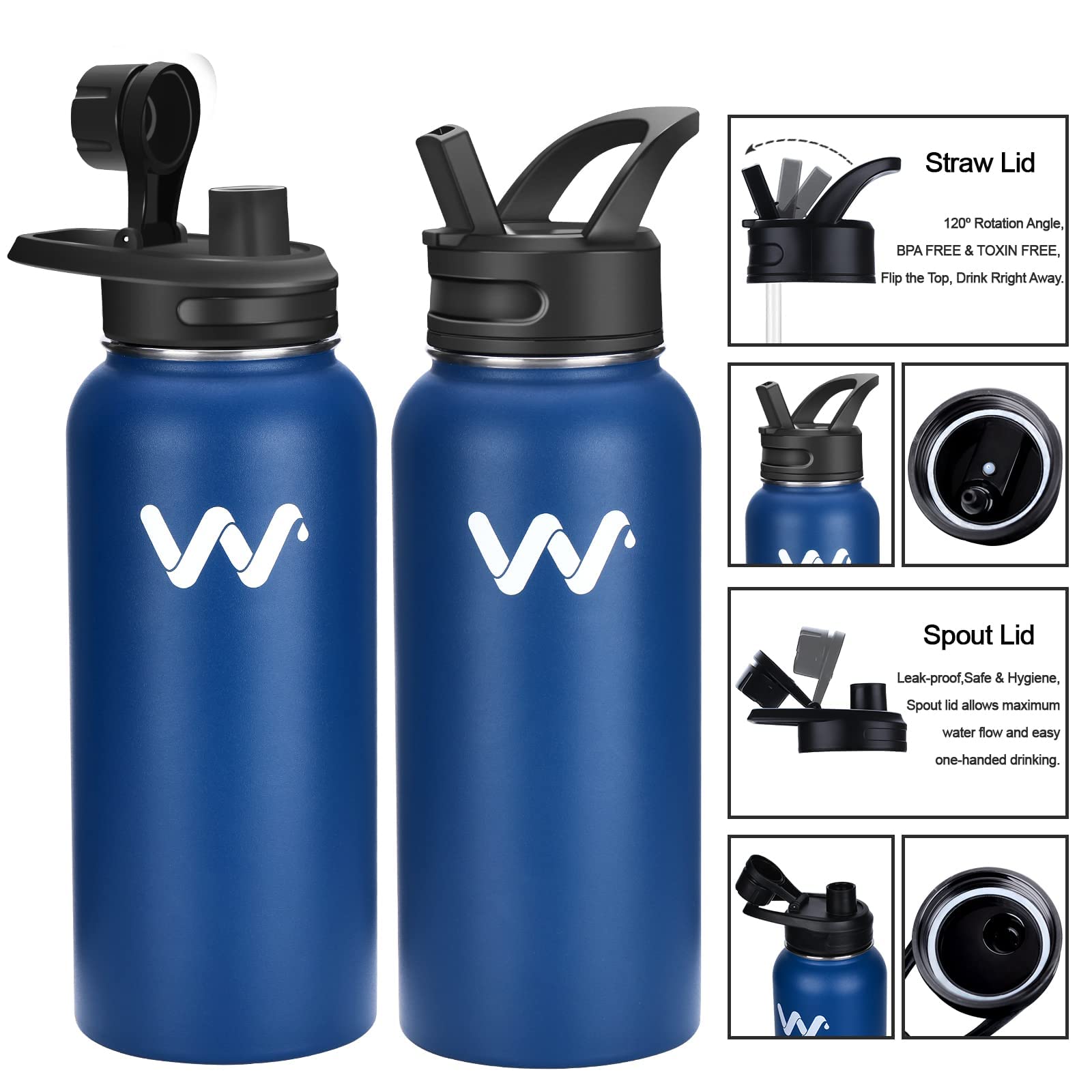 Foto 6 pulgar | Botella De Agua Werewolves Con Aislamiento De Acero Inoxidable De 710 Ml - Venta Internacional.