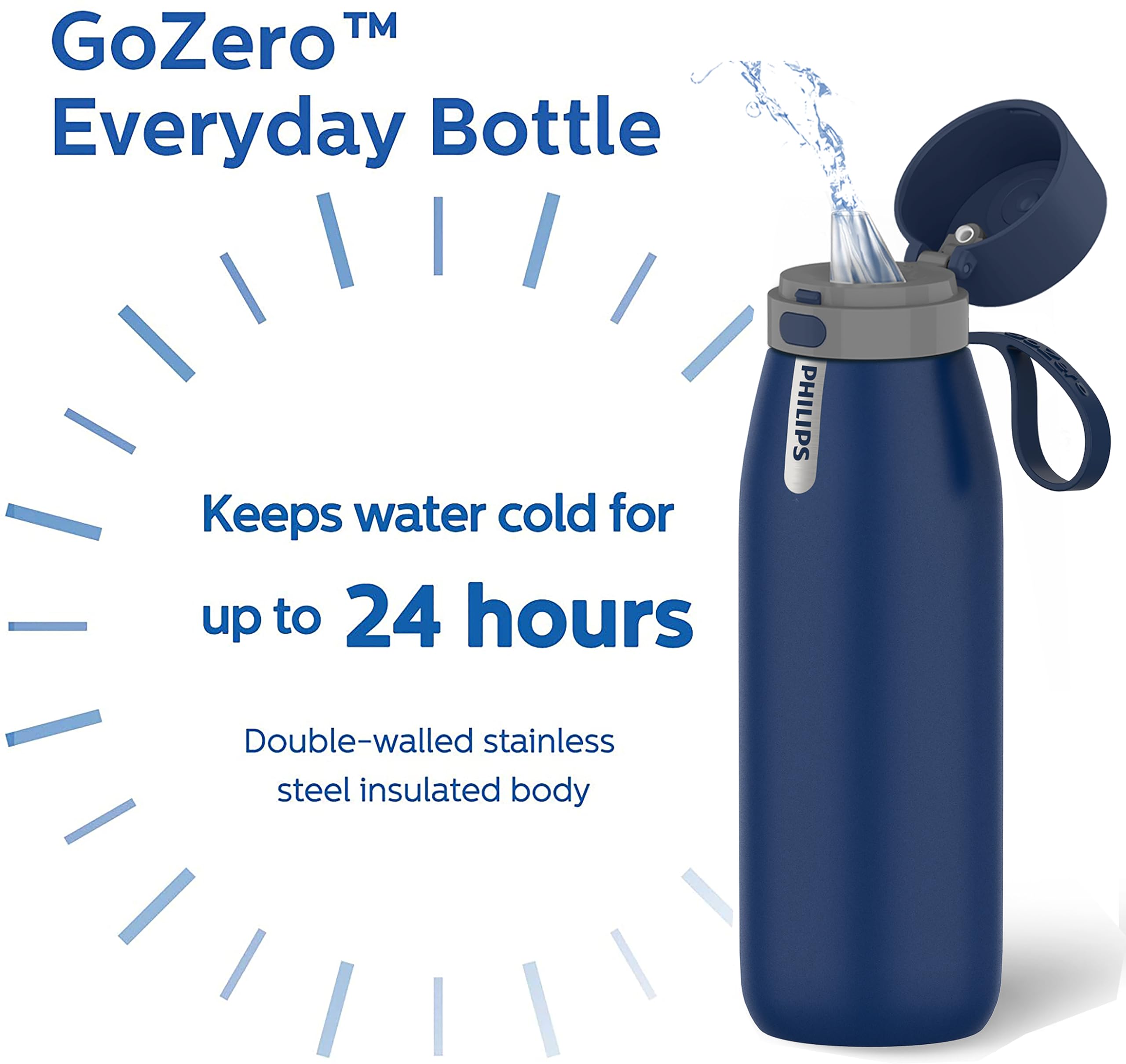 Foto 5 | Botella De Agua Philips De Acero Inoxidable Aislante De 950 Ml Con Filtro - Venta Internacional.