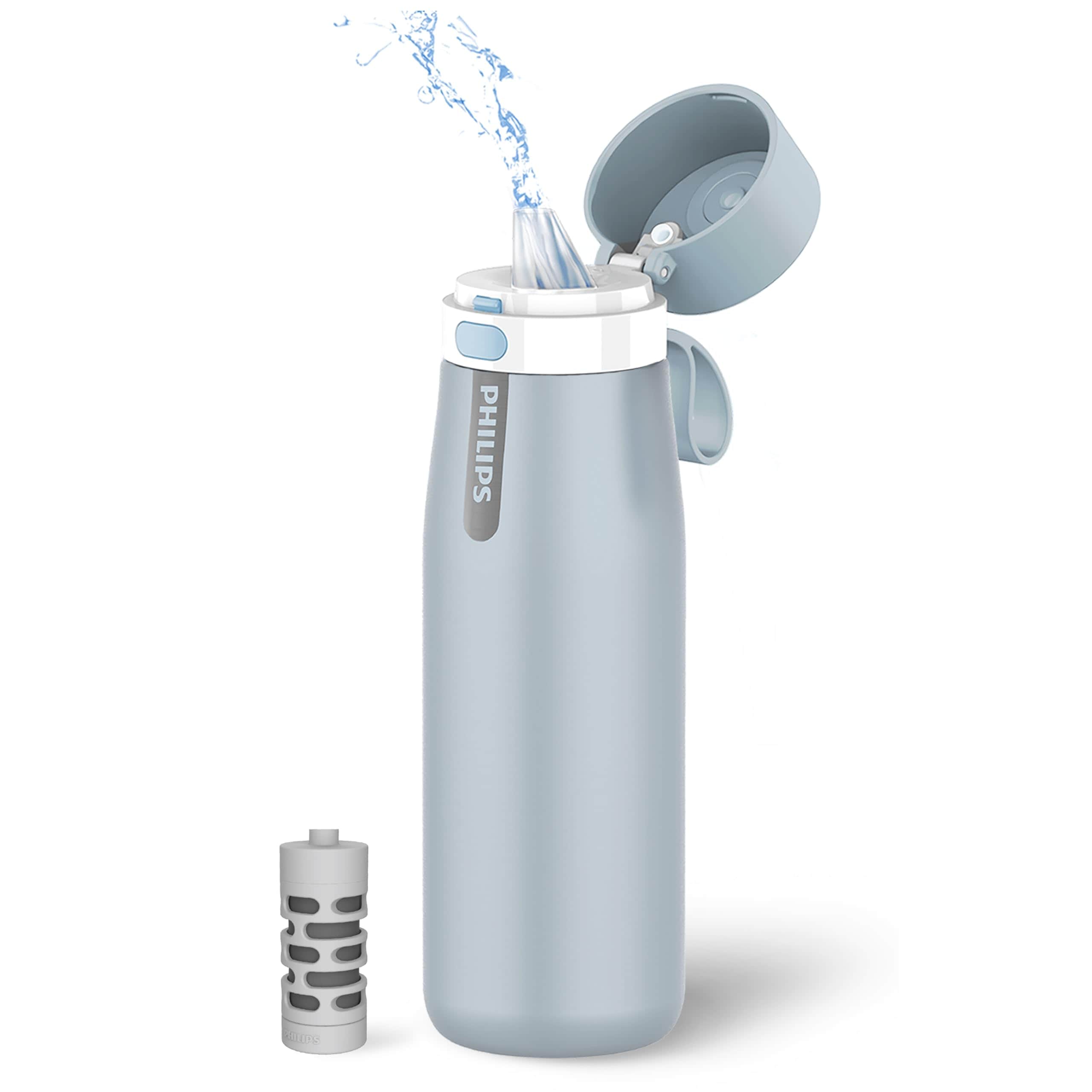 Botella De Agua Filtrada Philips De Acero Inoxidable Aislante 550 Ml - Venta Internacional. $730
