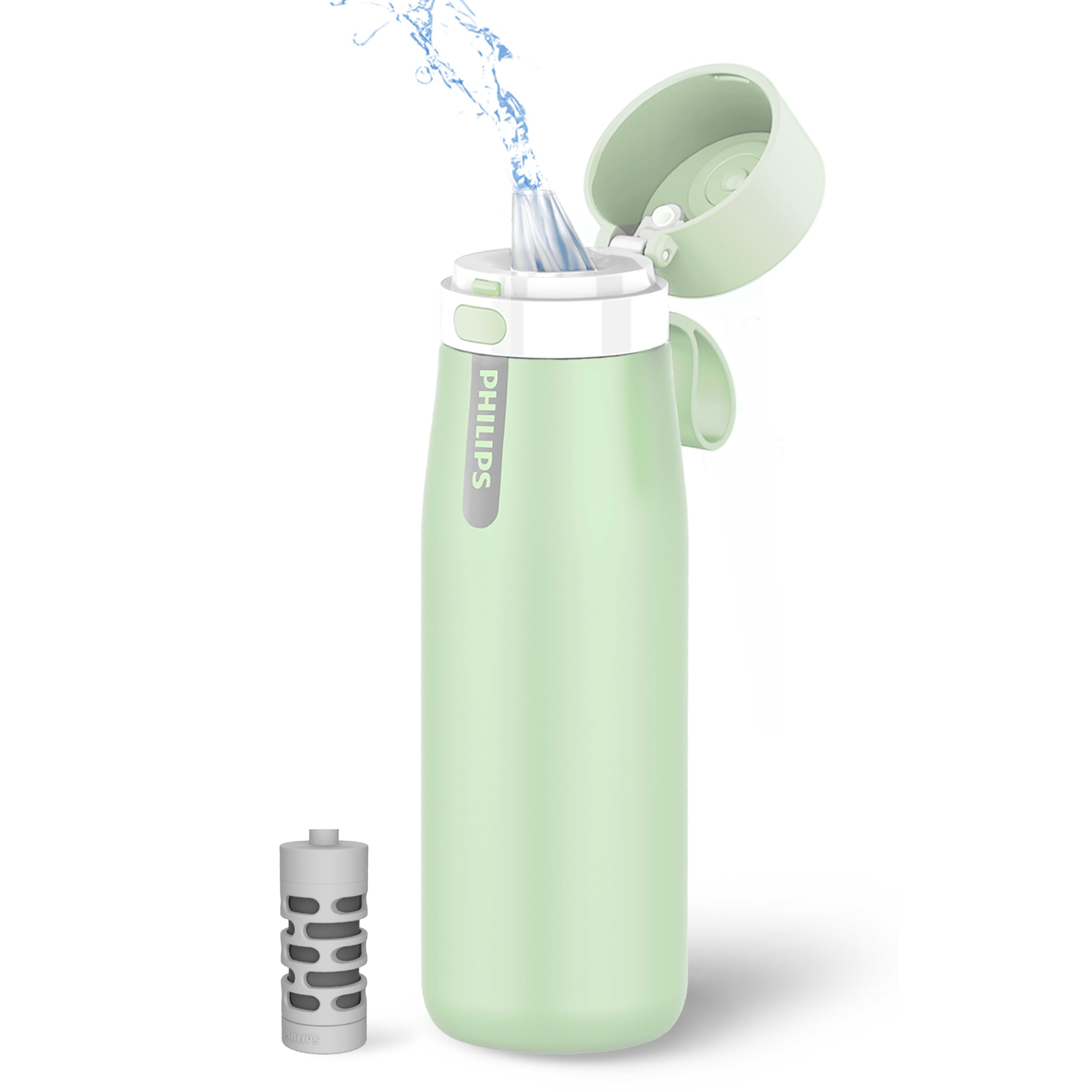 Botella De Agua Philips De Acero Inoxidable Con Aislamiento Filtrado, 550 Ml - Venta Internacional.