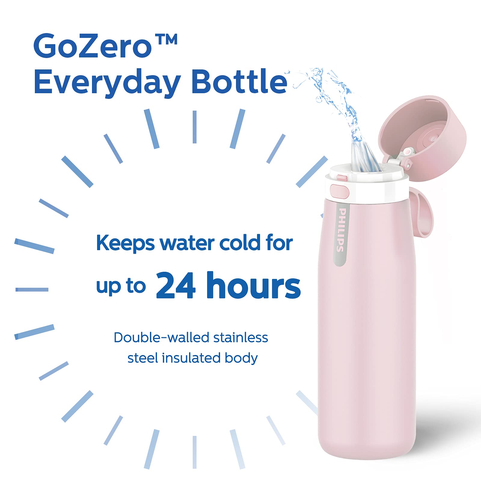 Foto 7 | Botella De Agua Philips De Acero Inoxidable Aislante Con Filtro De 550 Ml - Venta Internacional.