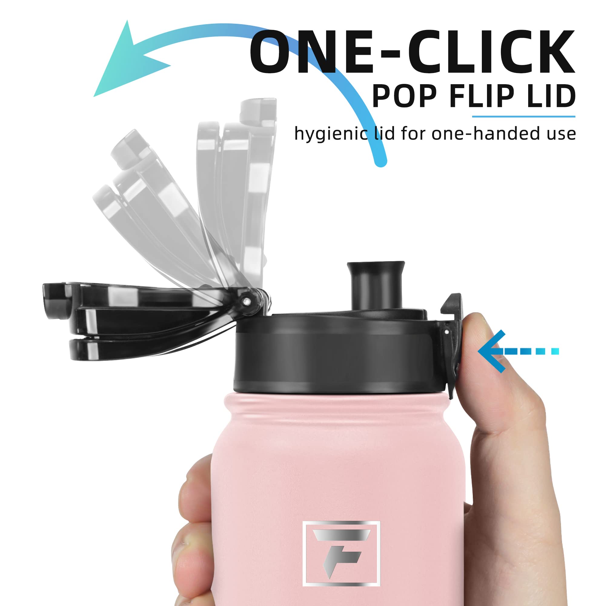 Foto 5 pulgar | Botella De Agua Fanhaw De Acero Inoxidable Aislante De 600 Ml Con 2 Tapas - Venta Internacional.