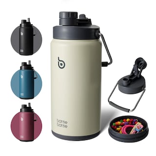Foto 1 | Botella De Agua Con Aislamiento De 1,9 L, Con Pajita Y Tapa, Color Gris - Venta Internacional.