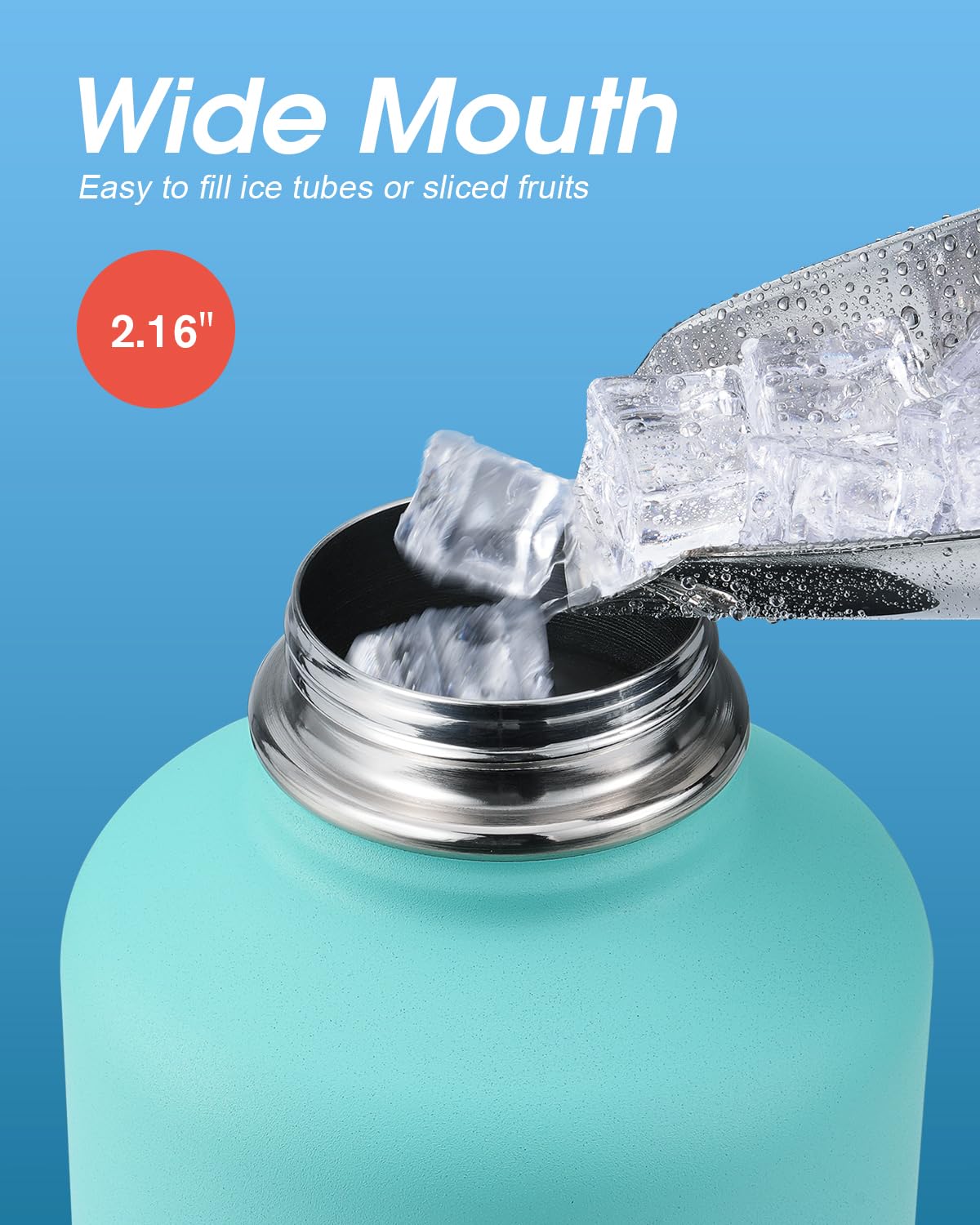 Foto 5 pulgar | Botella De Agua Coolflask Pacific Prince De Acero Inoxidable Con Aislamiento De 1,9 L - Venta Internacional.