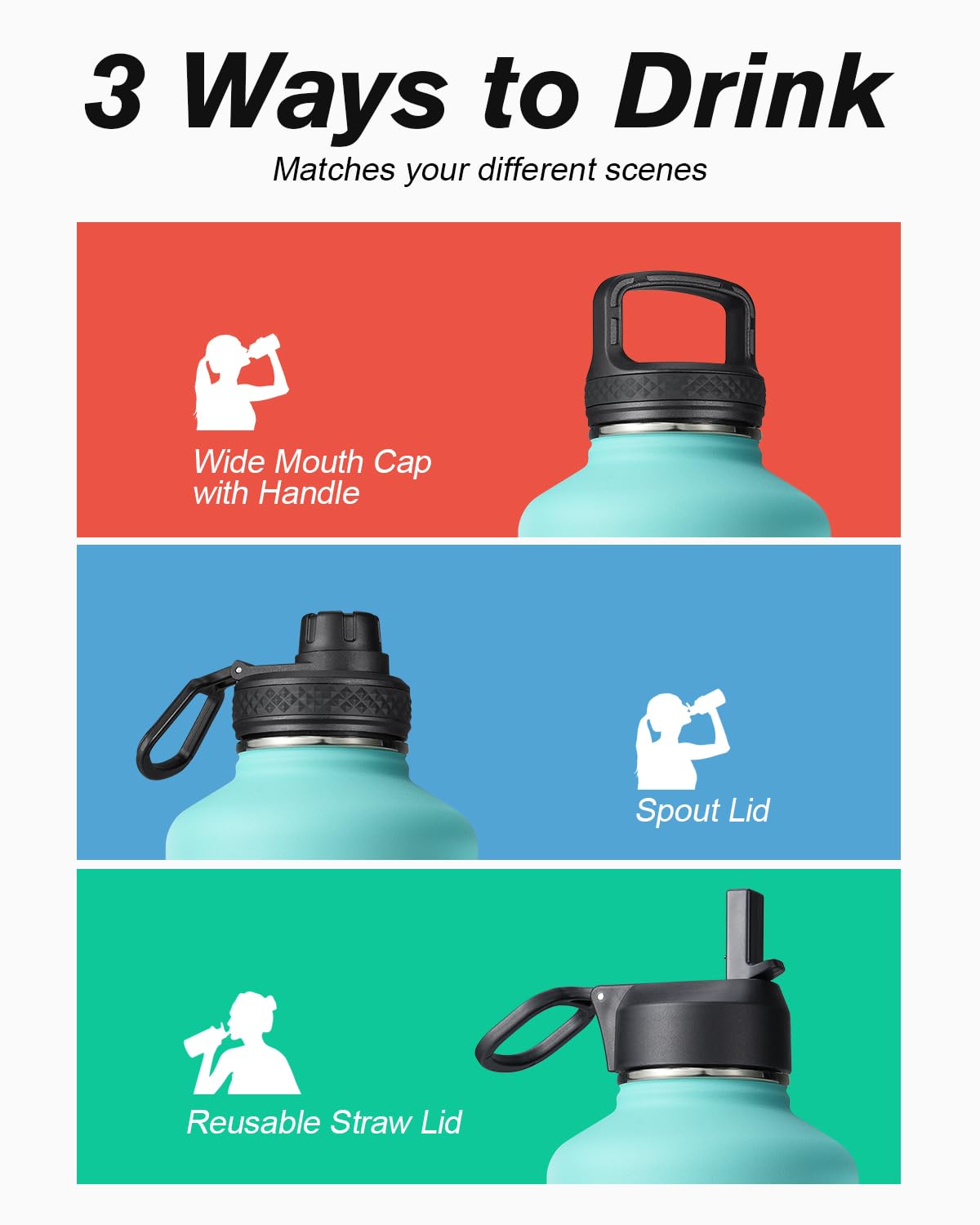 Foto 6 pulgar | Botella De Agua Coolflask Pacific Prince De Acero Inoxidable Con Aislamiento De 1,9 L - Venta Internacional.
