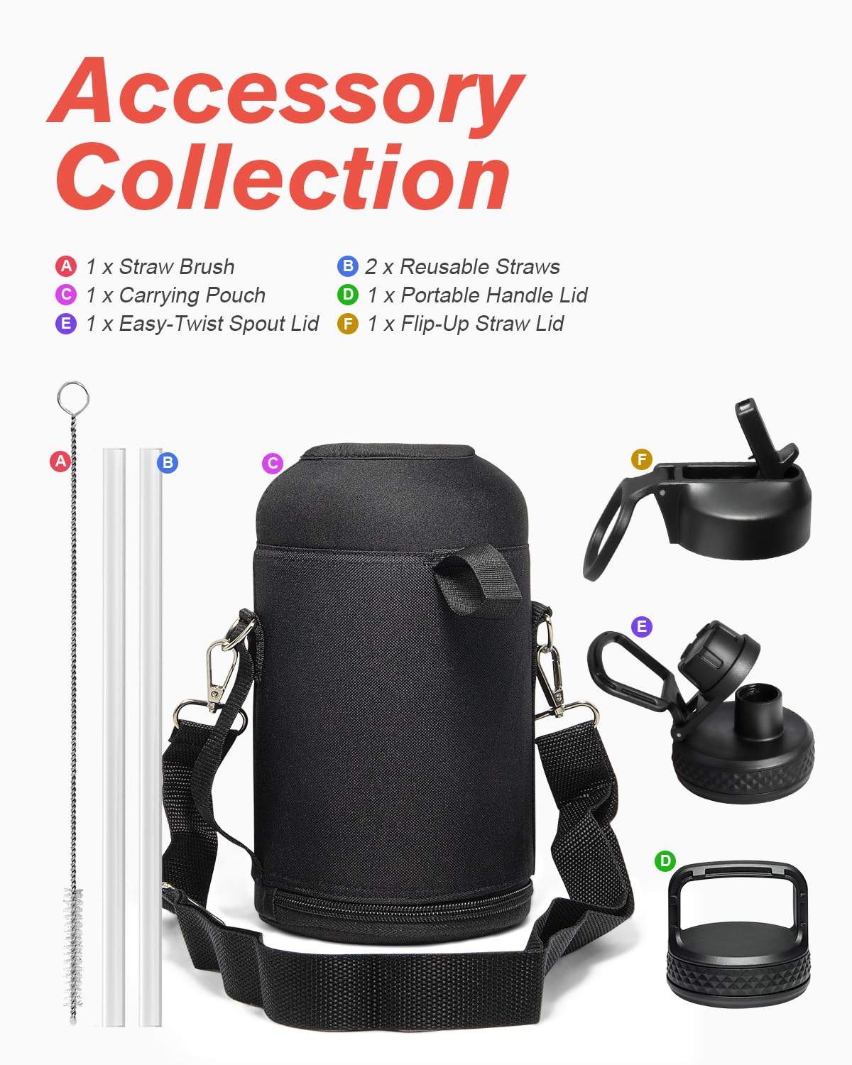 Foto 7 | Botella De Agua Coolflask Pacific Prince De Acero Inoxidable Con Aislamiento De 1,9 L - Venta Internacional.