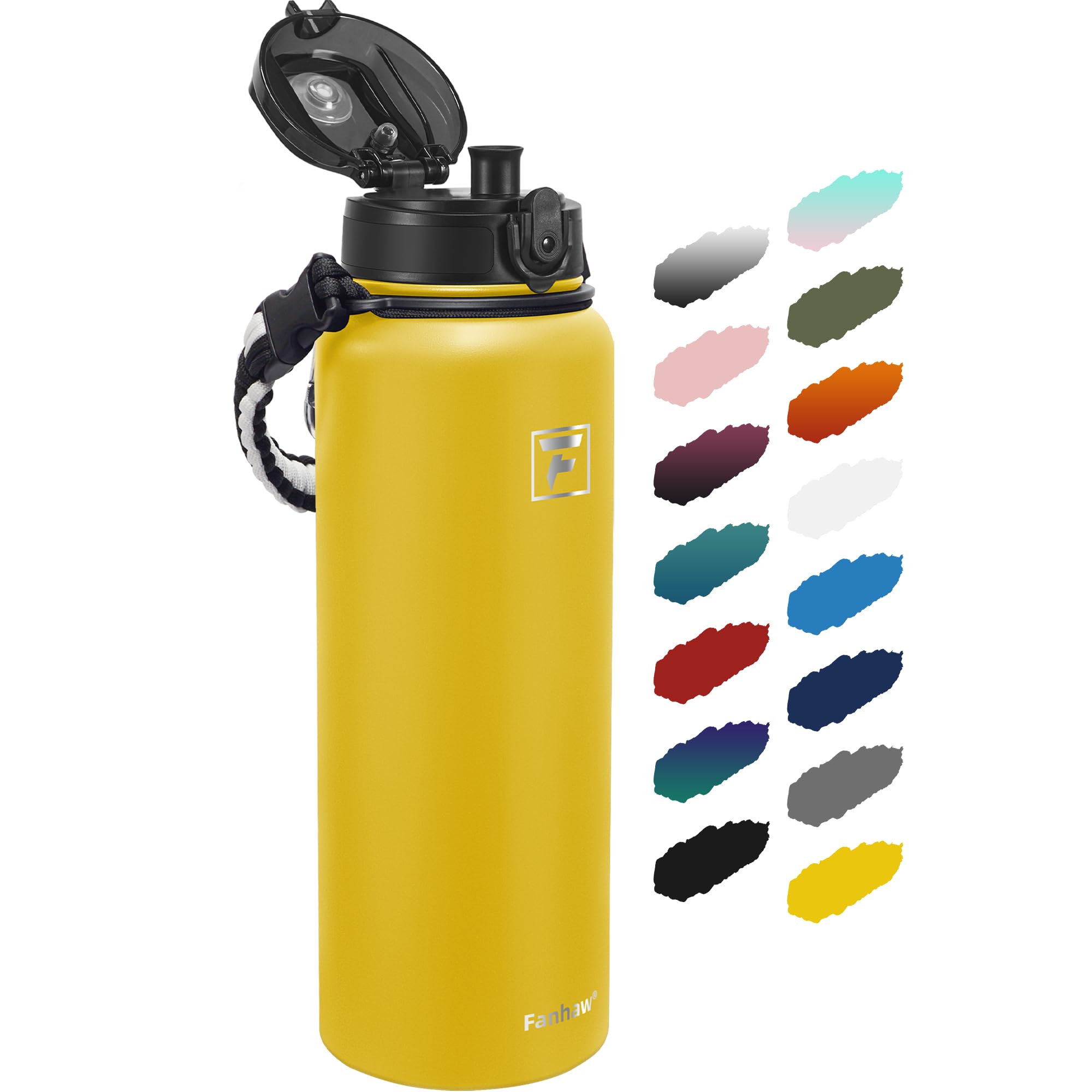 Botella De Agua Fanhaw De Acero Inoxidable Aislante De 1,2 L Con Tapa - Venta Internacional.