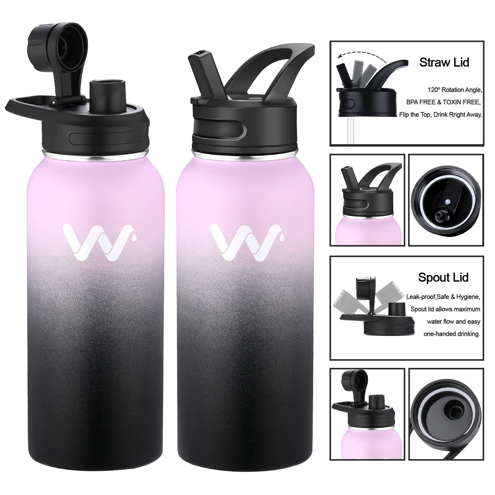 Foto 6 pulgar | Botella De Agua Werewolves Con Aislamiento De Acero Inoxidable De 700 Ml - Venta Internacional.