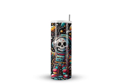 Foto 1 | Termo Skinny De Acero Popote 600ml Astronauta Mod.h64