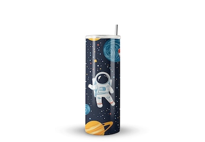 Foto 1 | Termo Skinny De Acero Popote 600ml Astronauta Mod.h63