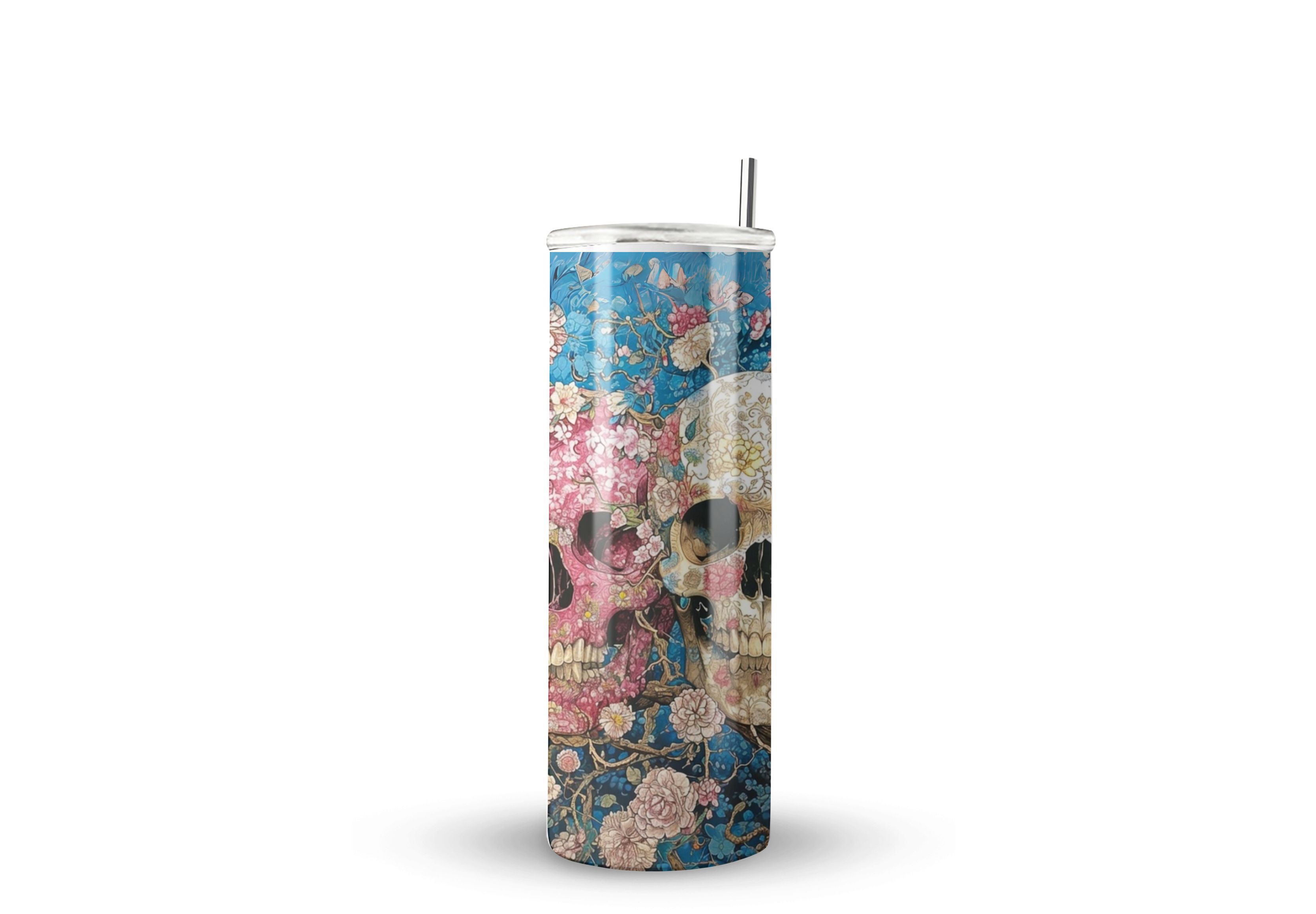 Termo Skinny de Acero con Popote 600 ml
