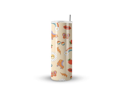 Foto 1 | Termo Skinny De Acero Popote 600ml Smile Mod.g82