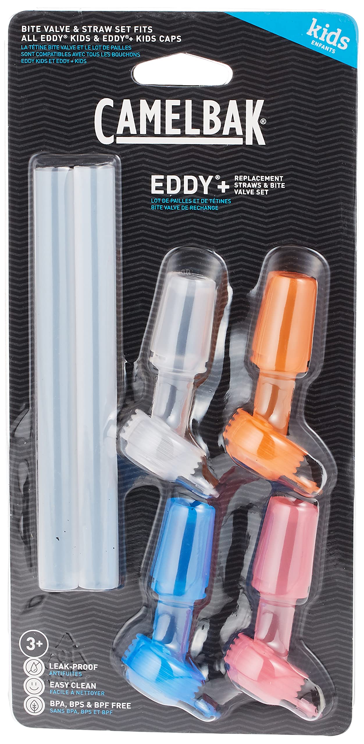 Botella De Agua Camelbak Eddy+ Kids Con Válvula De Mordida Y Pajitas, Paquete De 4 - Venta Internacional.