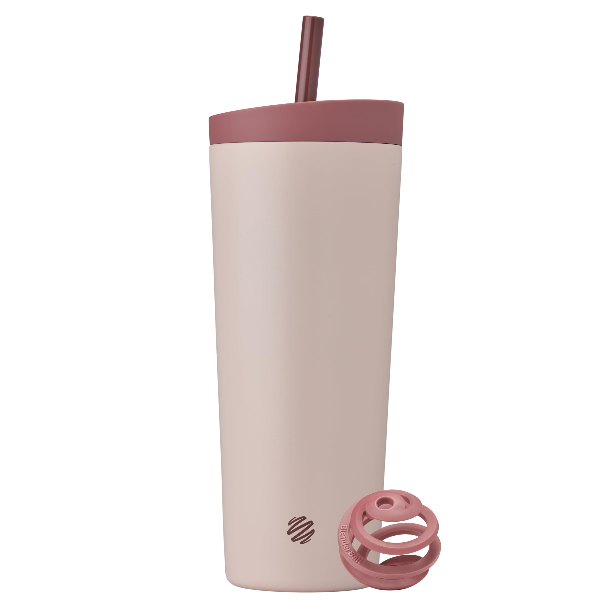 Vaso Batidor Shaker 2 En 1, Aislante, 710 Ml, Rojo Y Bronceado - Venta Internacional.