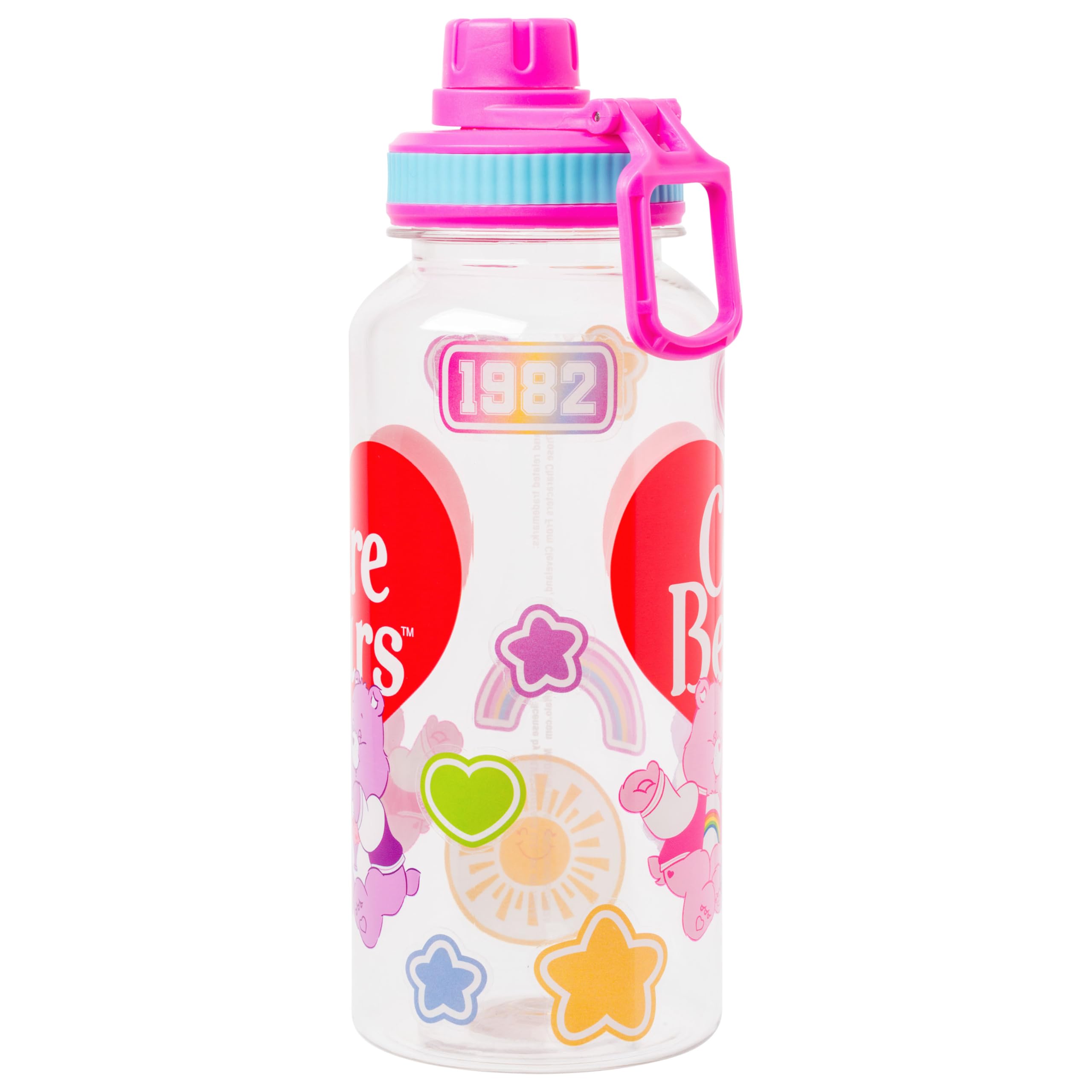Foto 2 | Botella De Plástico Silver Buffalo Care Bears De 32 Ml Con Juego De Pegatinas - Venta Internacional.