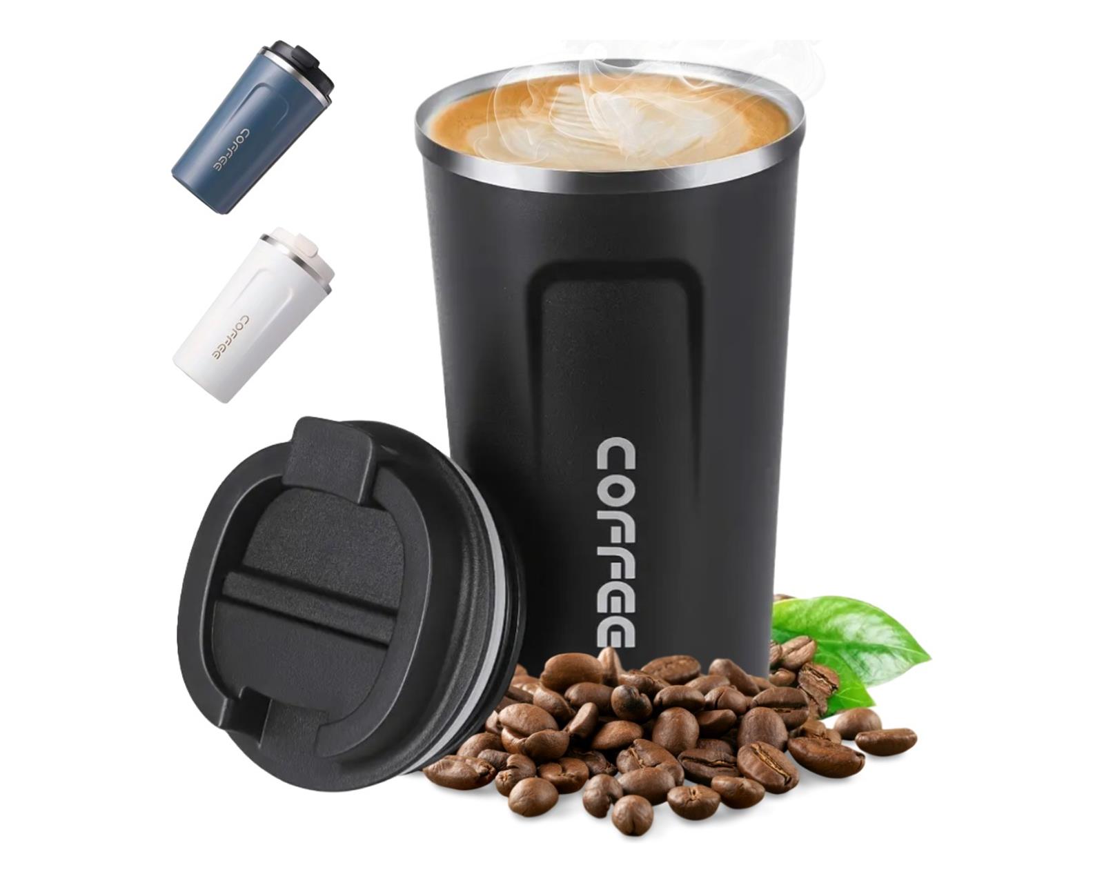 Termo Gohan Solves Bebida Caliente/Fría Ace Inox Negro 510 ml