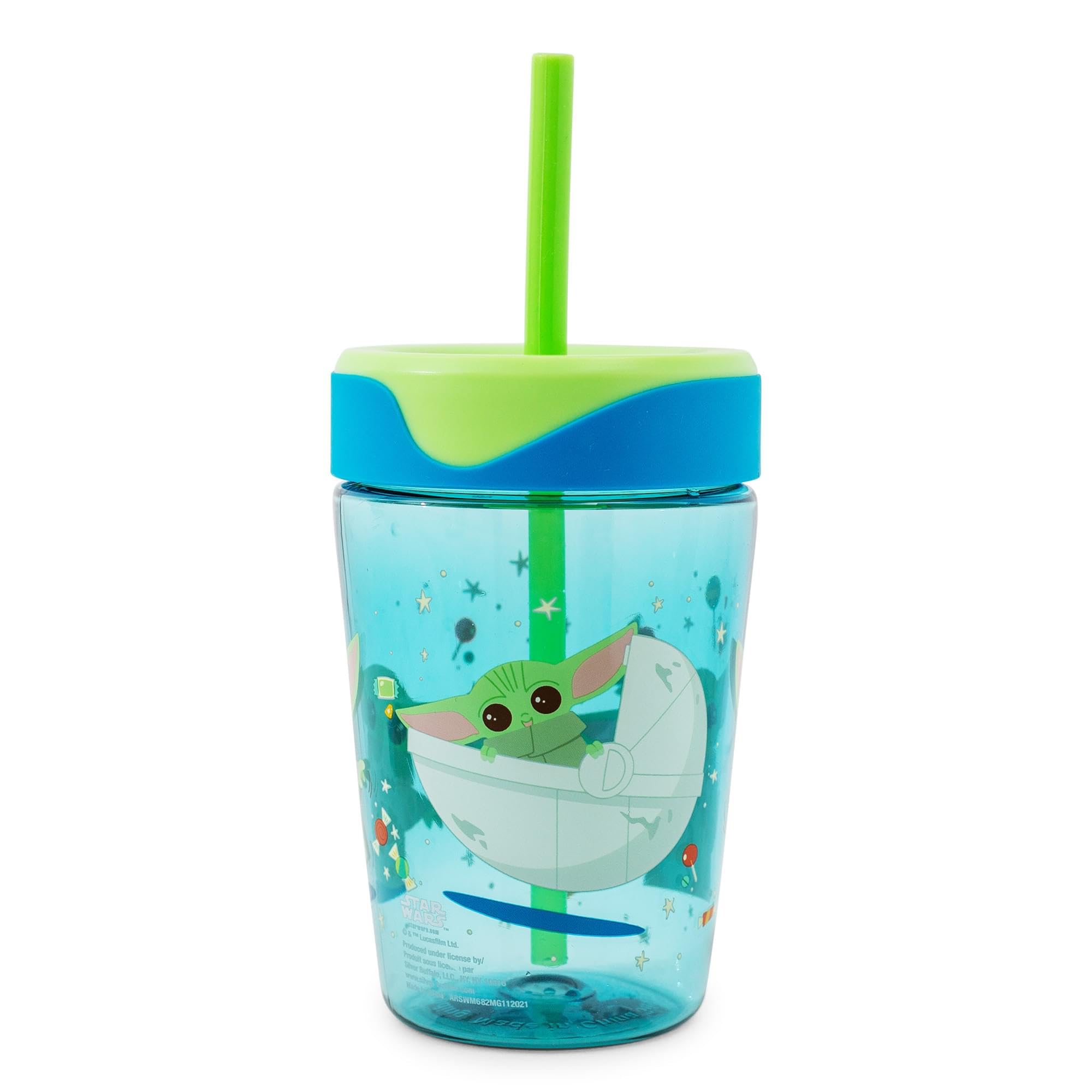 Vaso De Viaje Plateado Buffalo Star Wars The Mandalorian Grogu Kids De Plástico, 530 Ml - Venta Internacional.