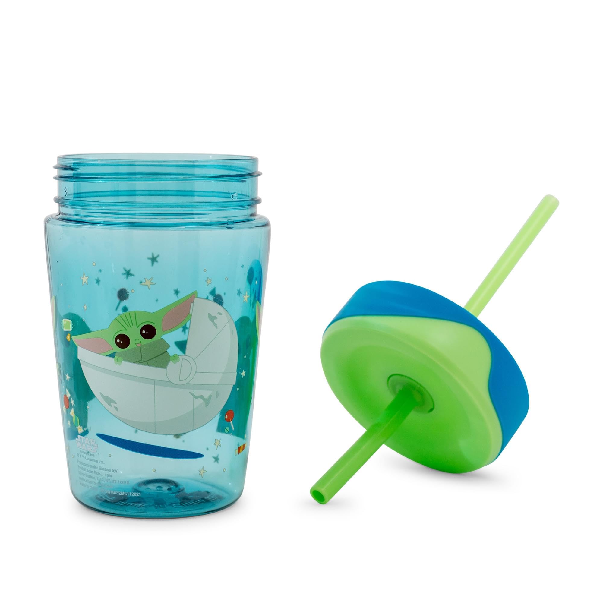 Foto 5 pulgar | Vaso De Viaje Plateado Buffalo Star Wars The Mandalorian Grogu Kids De Plástico, 530 Ml - Venta Internacional.