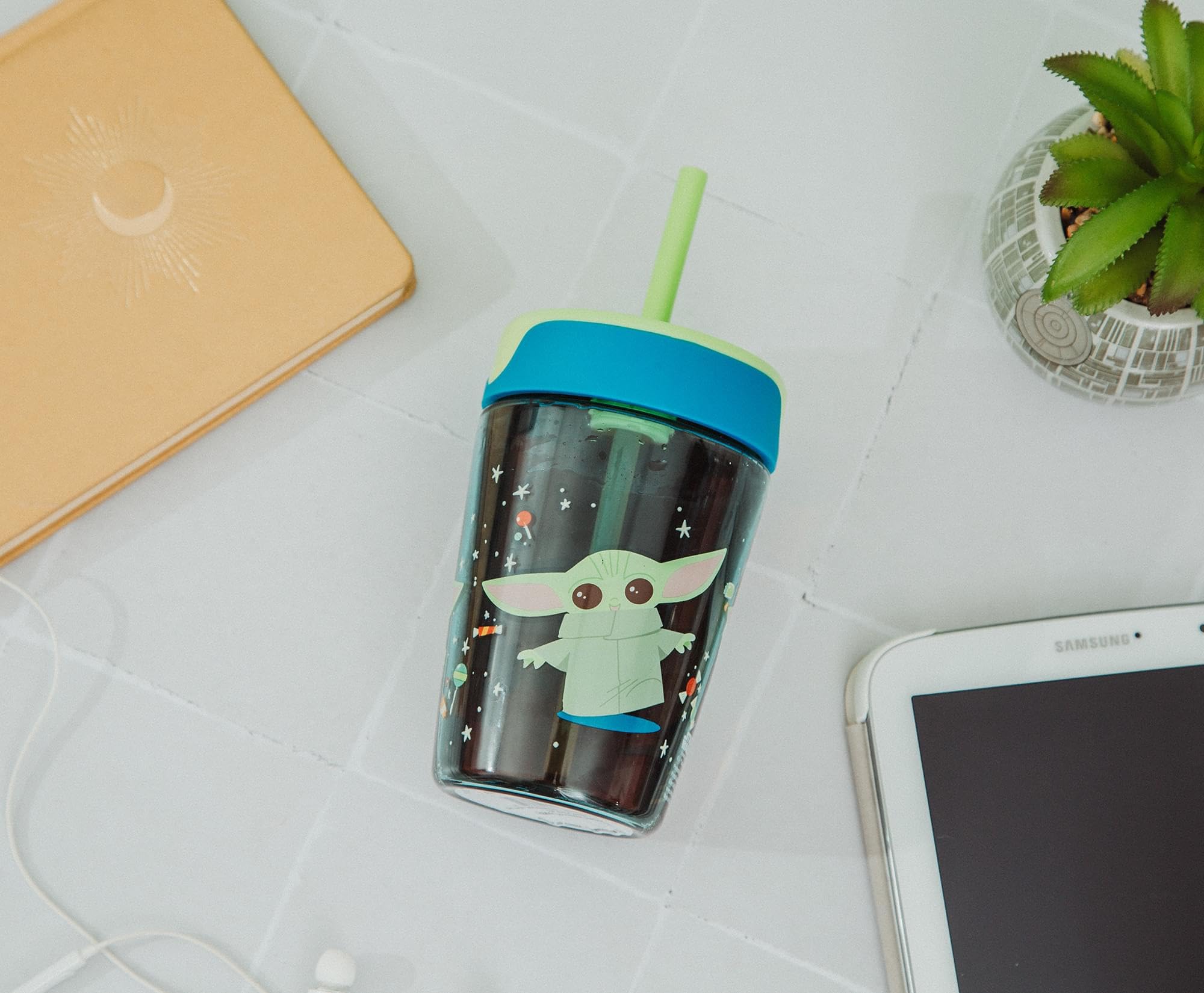 Foto 6 | Vaso De Viaje Plateado Buffalo Star Wars The Mandalorian Grogu Kids De Plástico, 530 Ml - Venta Internacional.