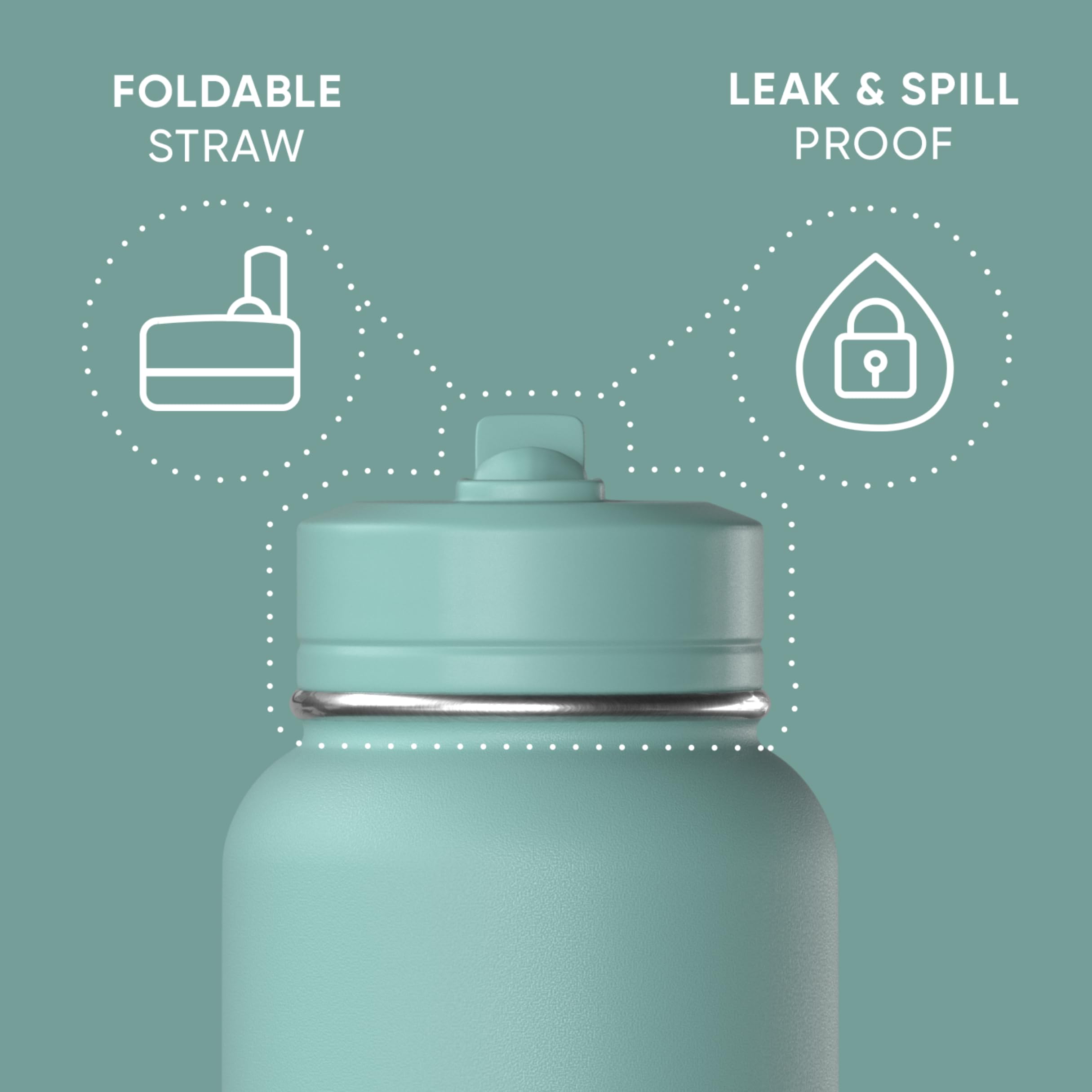 Foto 3 pulgar | Botella De Agua Hydrapeak Sport Con Aislamiento De Acero Inoxidable De 950 Ml - Venta Internacional.