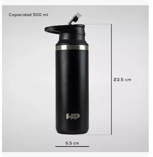 Foto 4 | Termo de Acero Inoxidable Xtellar Negro 500 ml Antiderrame