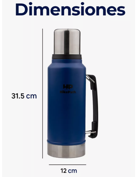 Foto 5 | Termo Xtellar de Acero Inoxidable Azul Oscuro 1 L