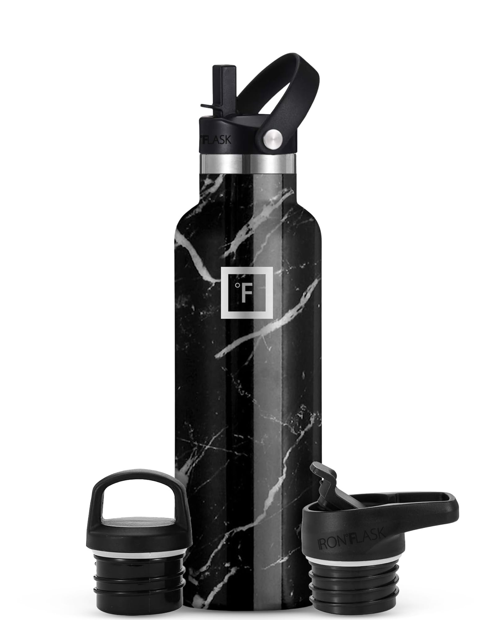 Botella De Agua Iron °flask Camping & Hiking 700 Ml Black Marquina - Venta Internacional.