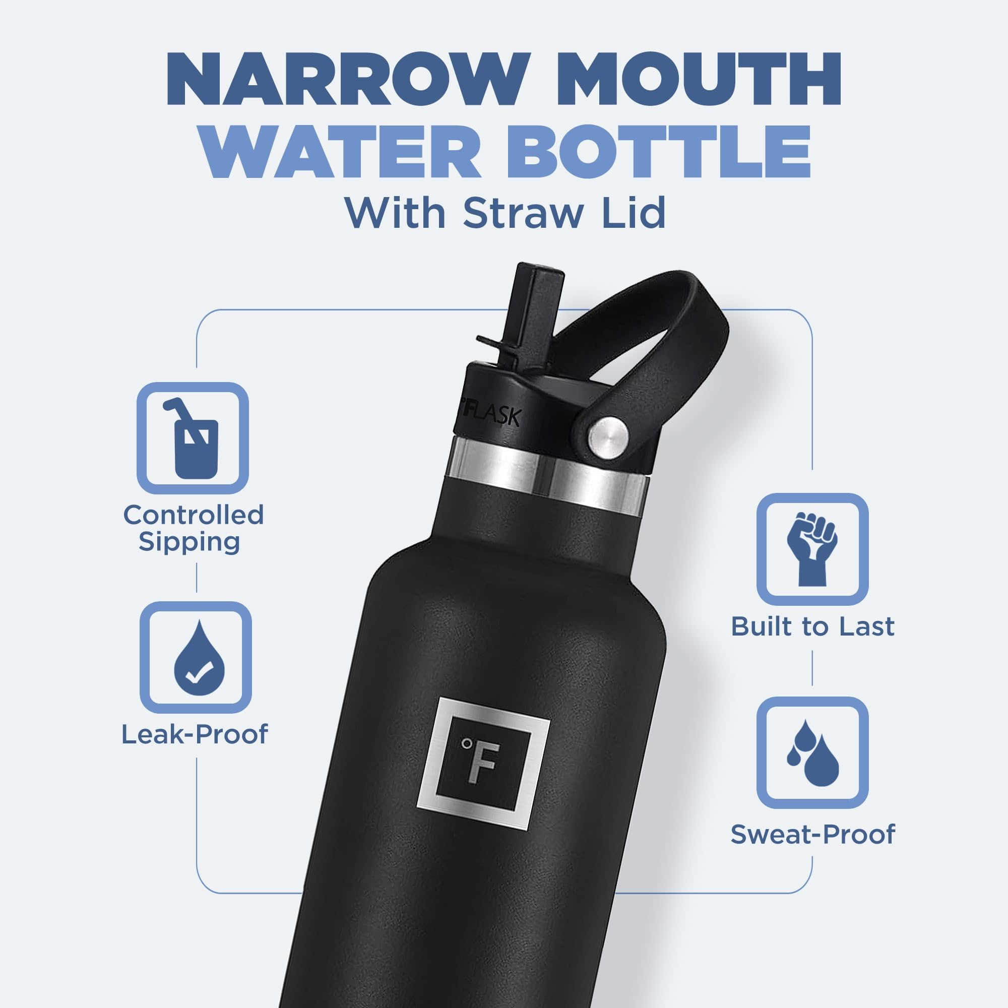 Foto 3 pulgar | Botella De Agua Iron °flask Camping & Hiking 700 Ml Black Marquina - Venta Internacional.