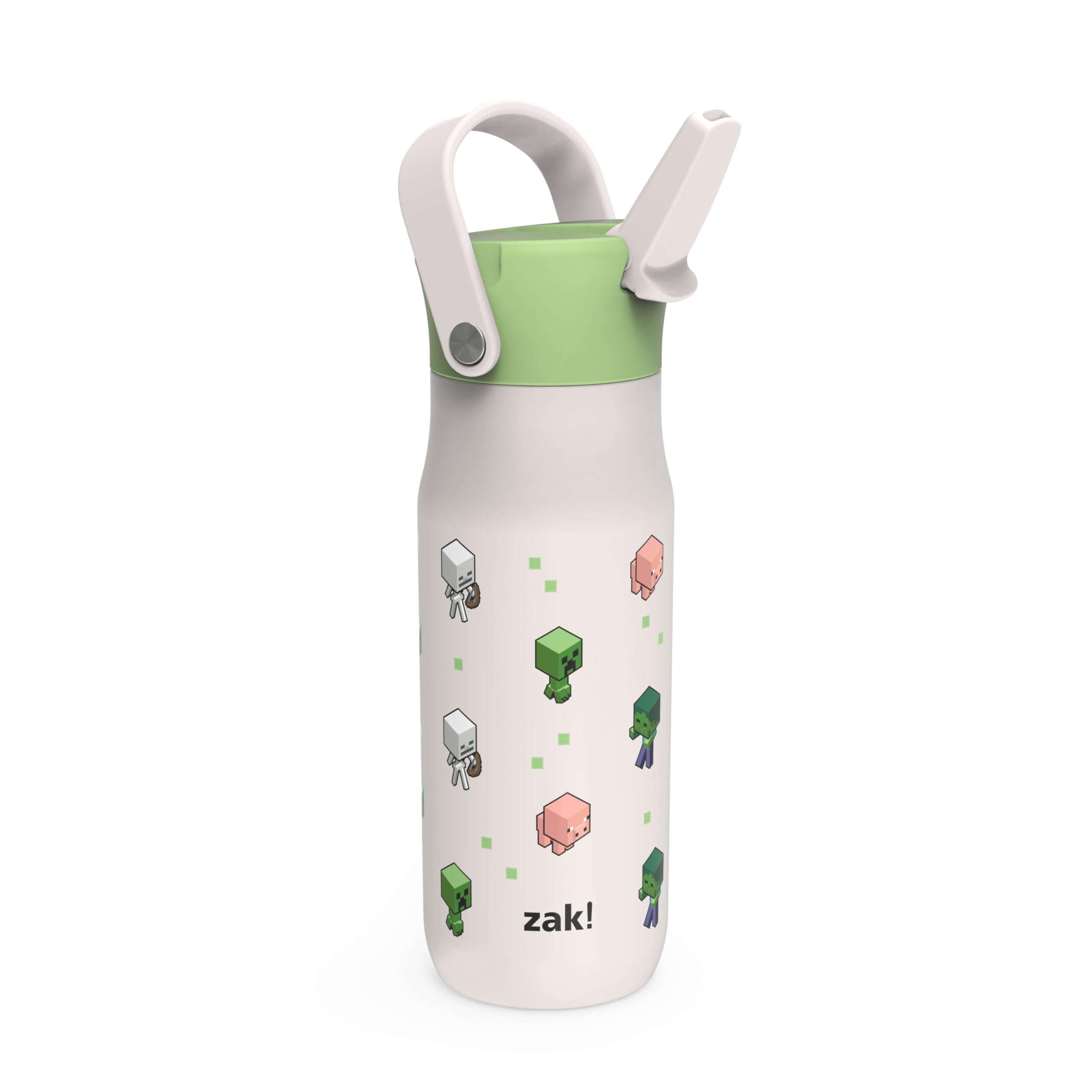 Botella De Agua Zak Designs Harmony Minecraft, 600 Ml, Inoxidable - Venta Internacional.