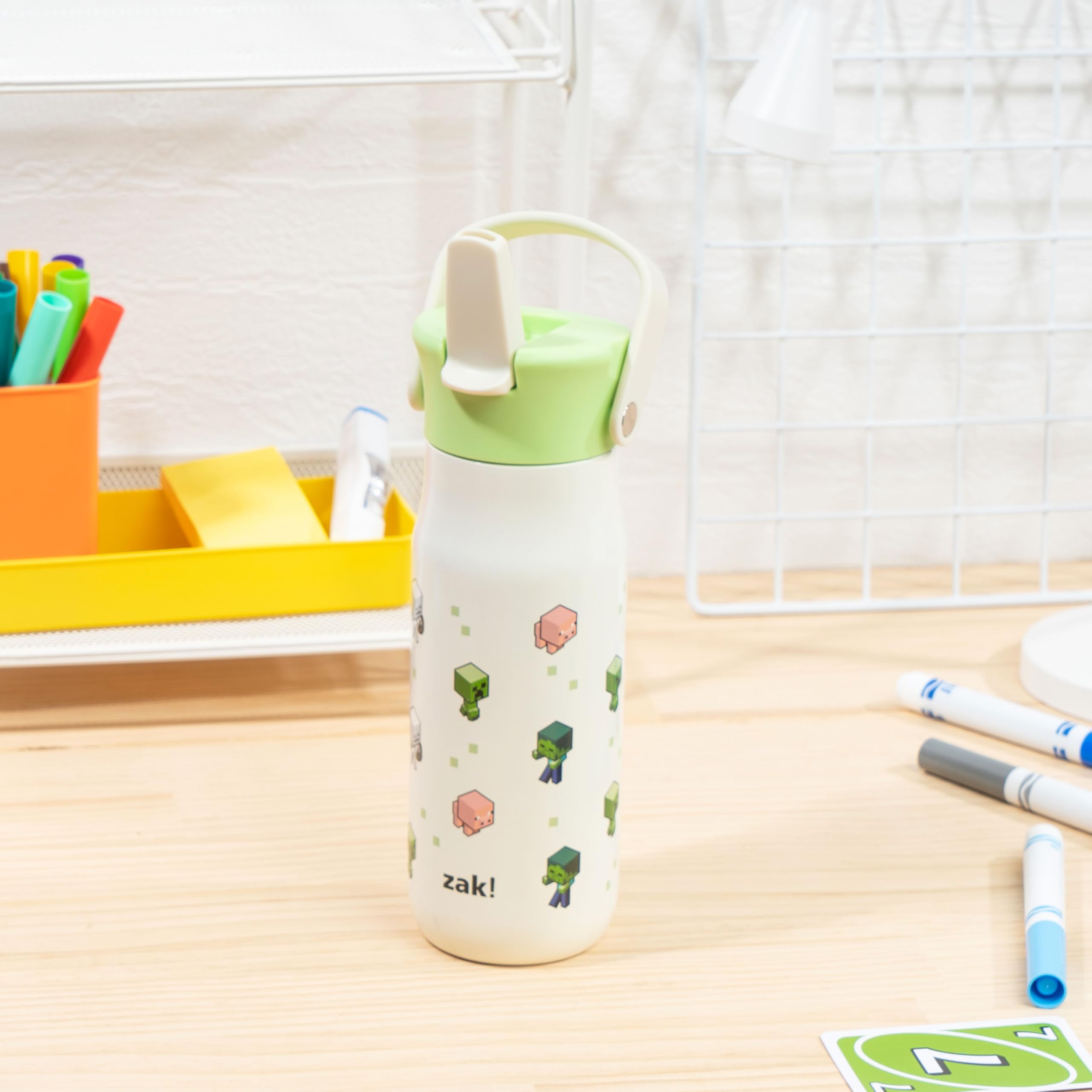 Foto 4 pulgar | Botella De Agua Zak Designs Harmony Minecraft, 600 Ml, Inoxidable - Venta Internacional.
