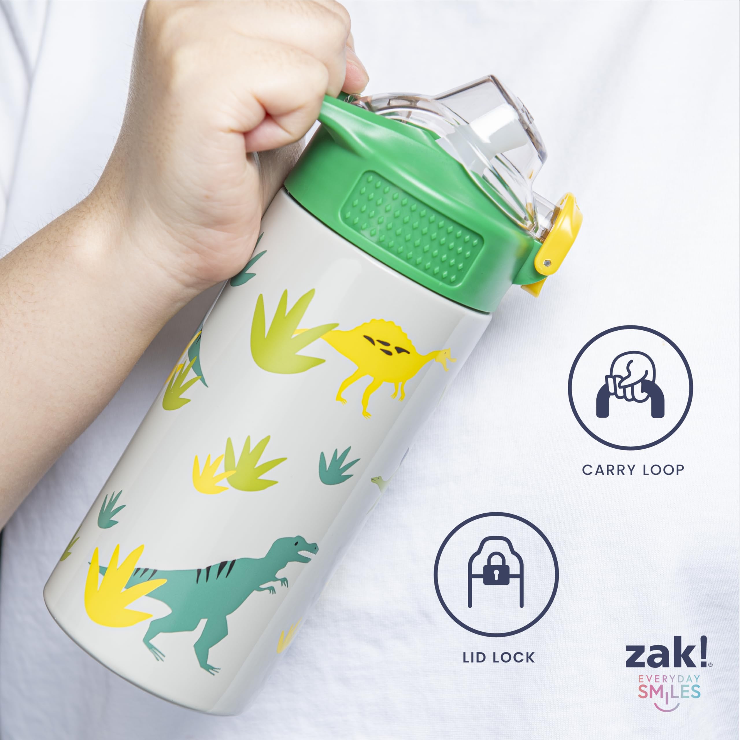 Foto 7 pulgar | Botella De Agua Zak Designs Minecraft Sage Kids 560 Ml De Acero Inoxidable - Venta Internacional.
