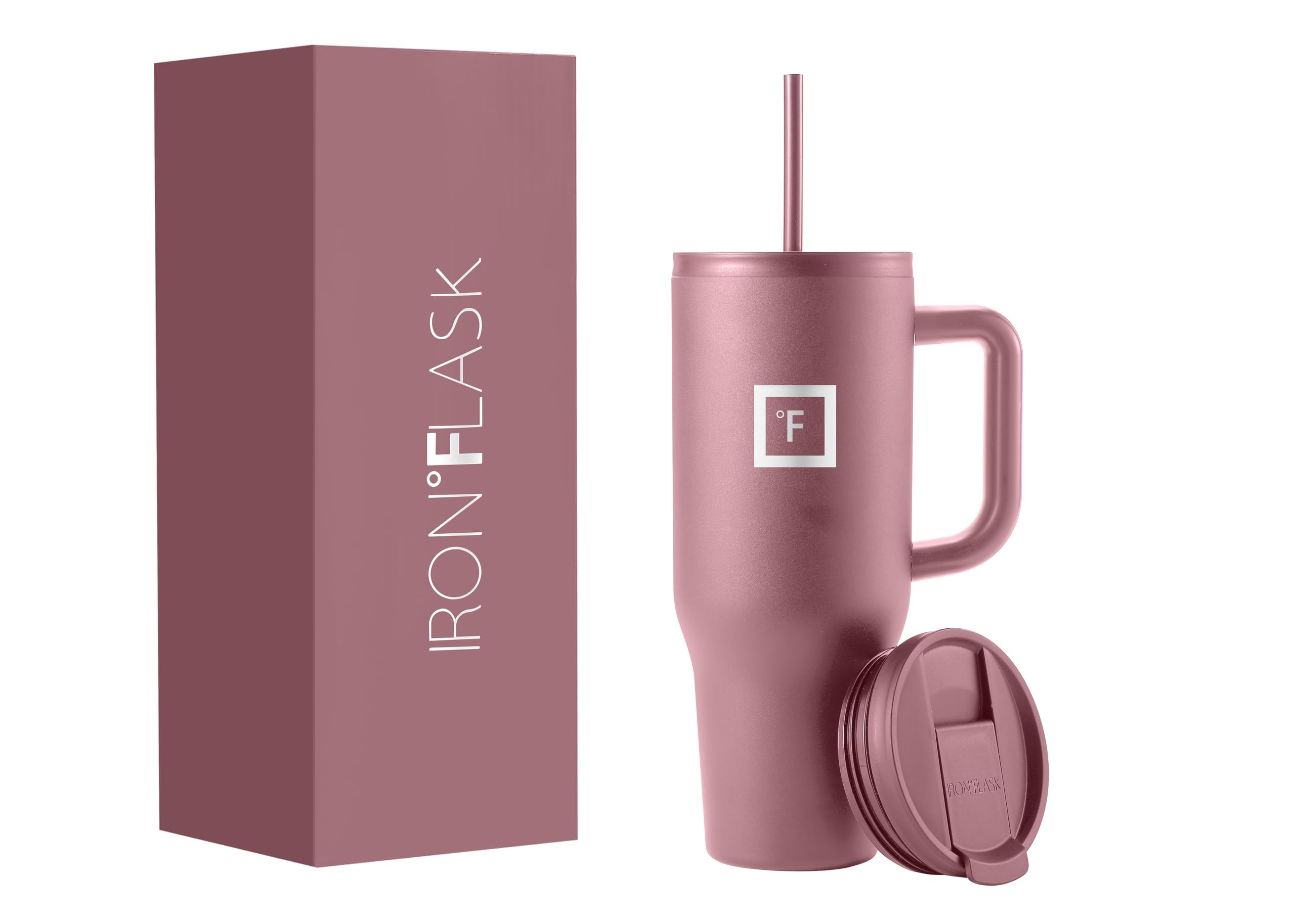 Taza Aislante Iron °flask Co-pilot Con Pajita Y Tapa Abatible, 1,2 L - Venta Internacional.