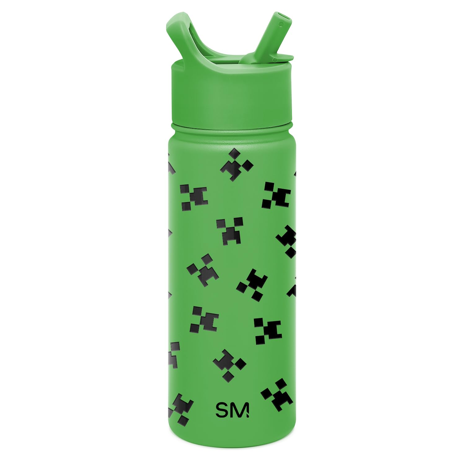 Foto 2 pulgar | Botella De Agua Simple Modern Minecraft Summit 530 Ml Con Pajita - Venta Internacional.