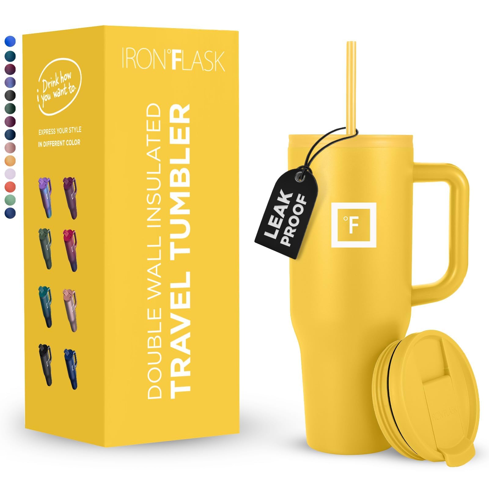 Foto 2 pulgar | Taza Aislante Iron °flask Co-pilot Con Pajita Y Tapa Abatible, 1,2 L - Venta Internacional.