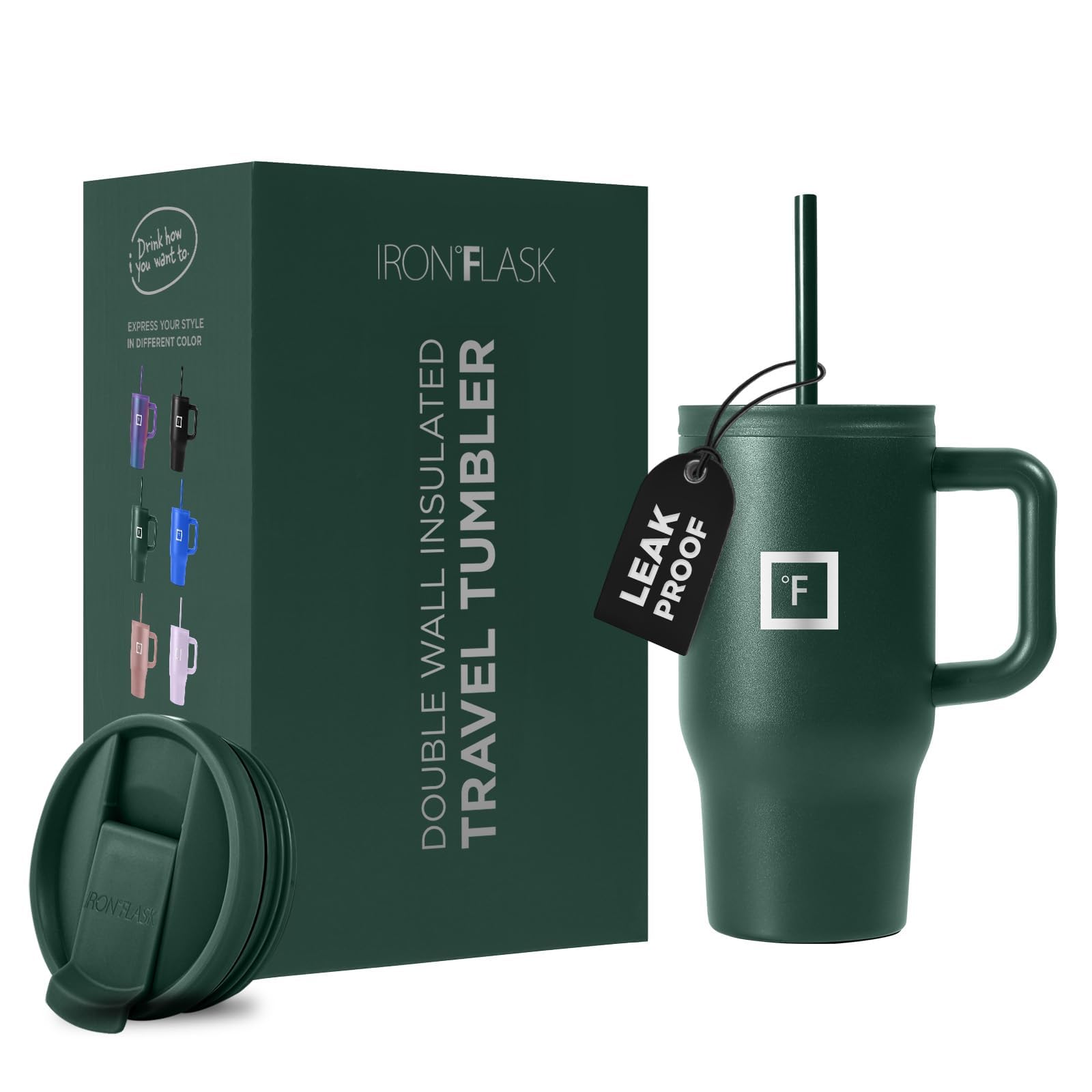 Foto 2 pulgar | Taza Aislante Iron °flask Copilot Con Pajita Y Tapa Abatible 470 Ml - Venta Internacional.