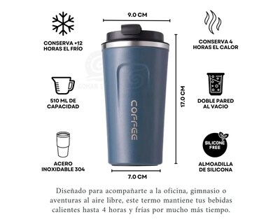 Foto 2 | Termo Gohan Solves Gris de Acero Inoxidable 510 ml