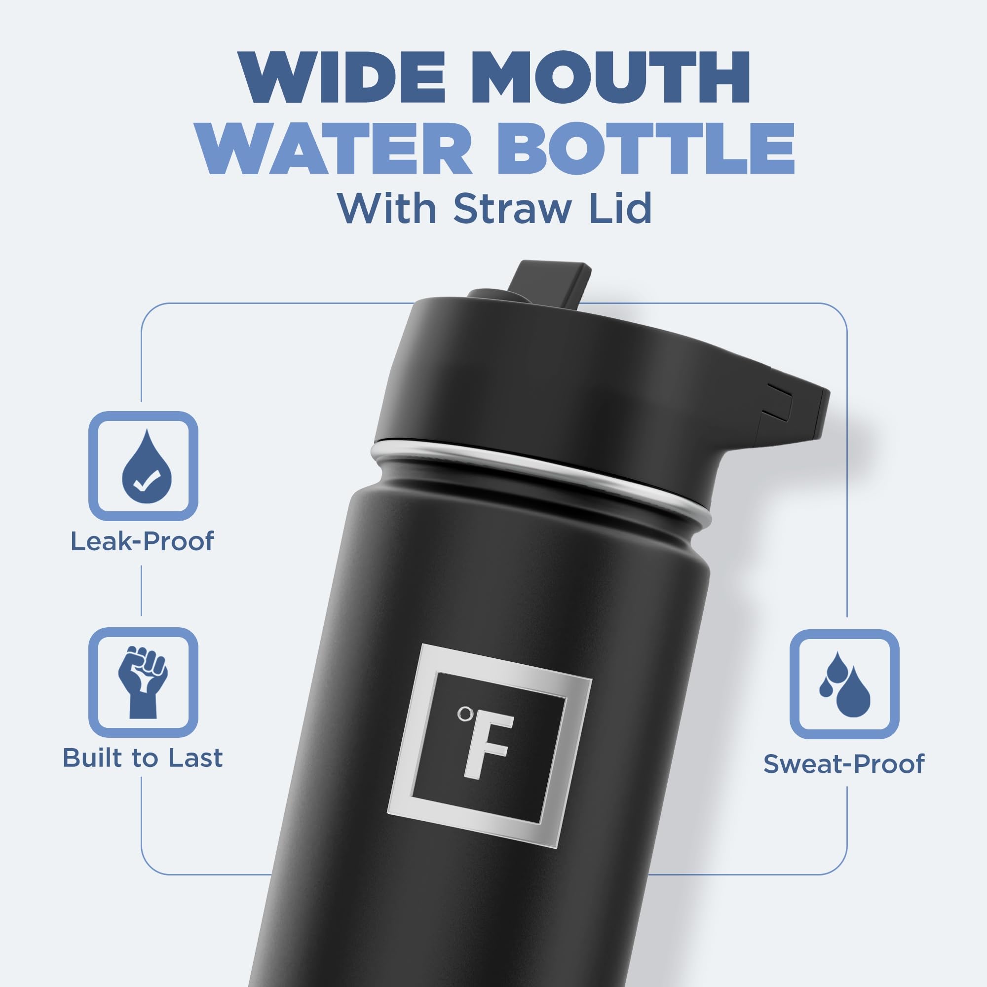 Foto 3 pulgar | Botella De Agua Iron °flask Camping & Hiking 650 Ml Black Marquina - Venta Internacional.