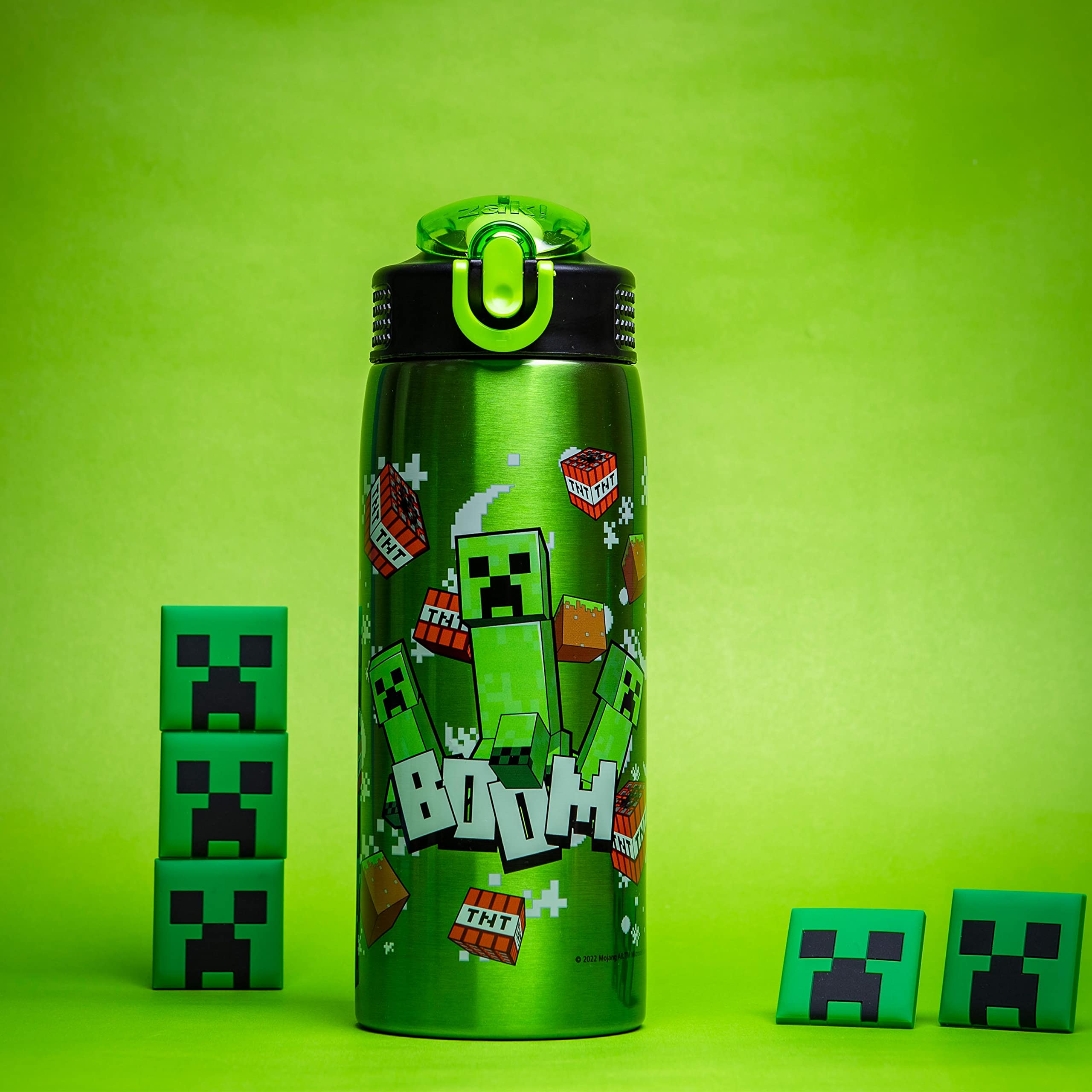 Foto 3 pulgar | Botella De Agua Zak Designs Minecraft 560 Ml De Acero Inoxidable - Venta Internacional.