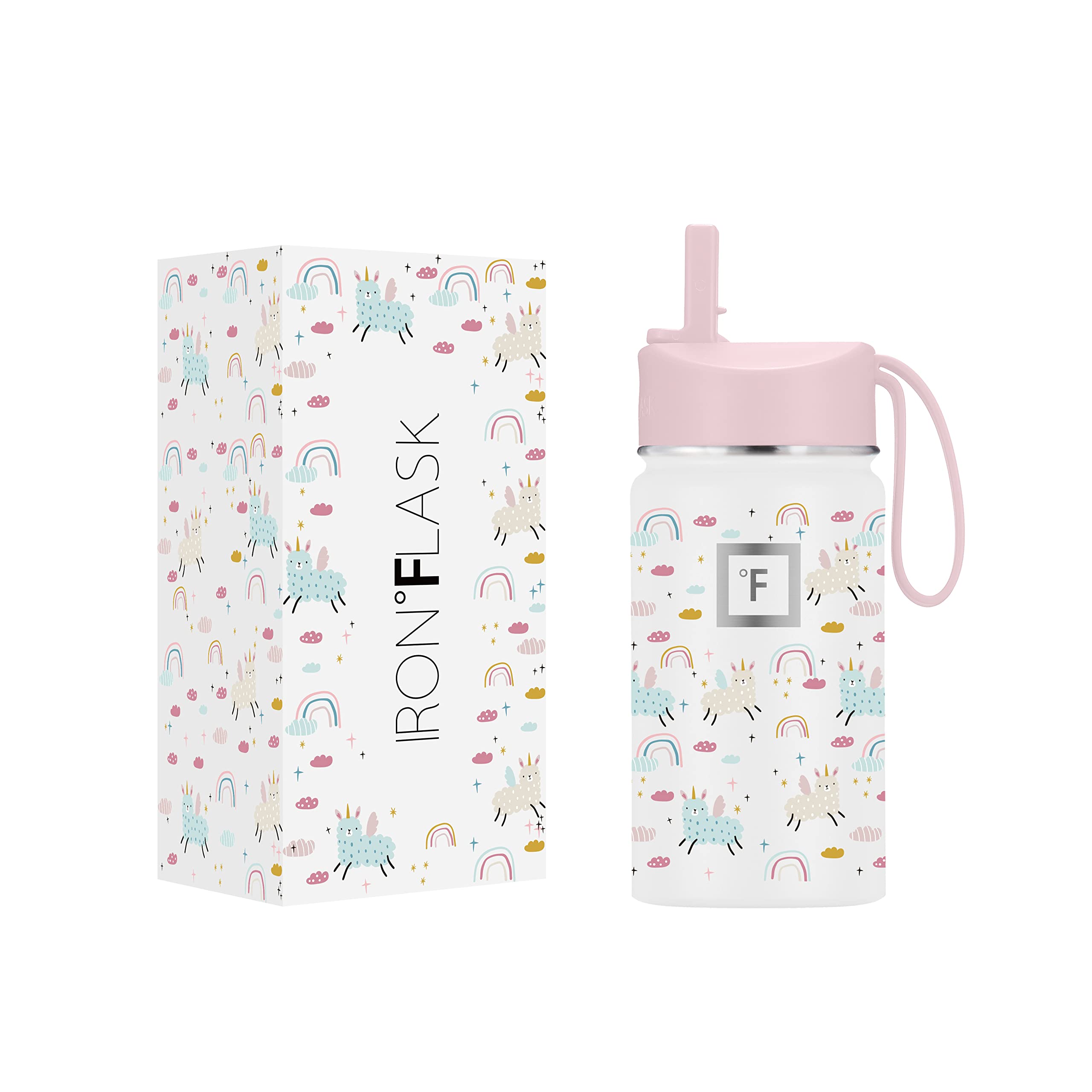 Botella De Agua Iron °flask Kids Con Tapa De Pajita, 400 Ml, Acero Inoxidable - Venta Internacional.