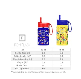 Foto 2 | Botella De Agua Iron °flask Kids Con Tapa De Pajita, 400 Ml, Acero Inoxidable - Venta Internacional.
