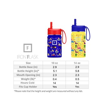 Foto 2 | Botella De Agua Iron °flask Kids Con Tapa De Pajita, 400 Ml, Space Heroes - Venta Internacional.