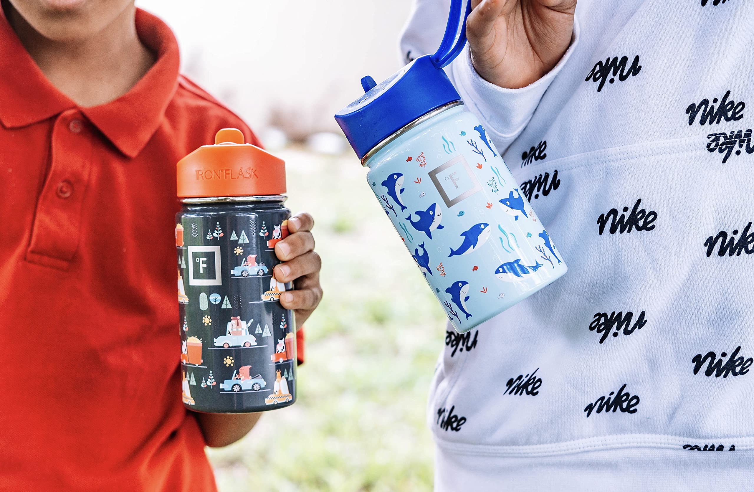 Foto 6 pulgar | Botella De Agua Iron °flask Kids Con Tapa De Pajita, 400 Ml, Space Heroes - Venta Internacional.