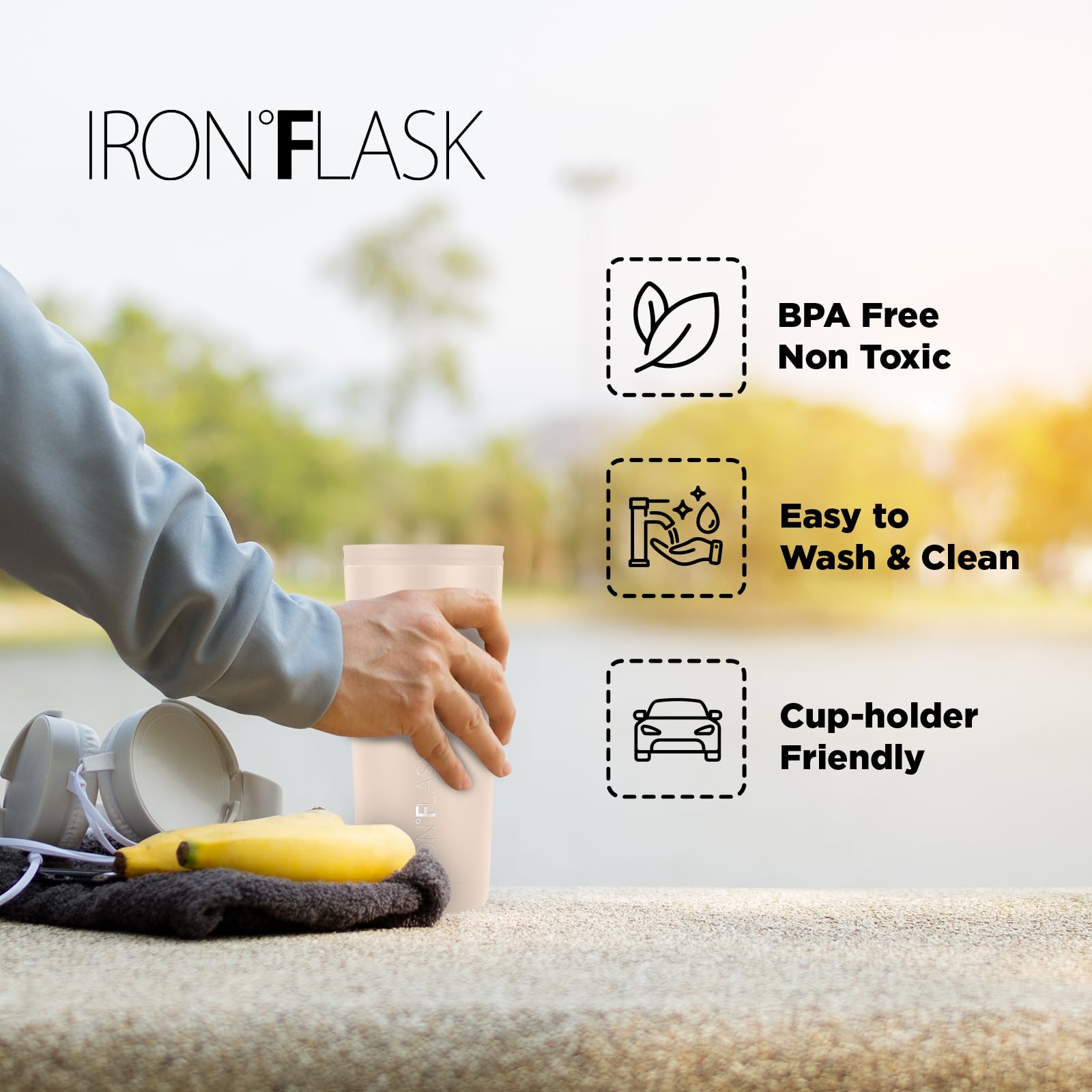 Foto 5 pulgar | Vaso Iron °flask Classic 2.0 De Acero Inoxidable, 710 Ml, Arena - Venta Internacional.